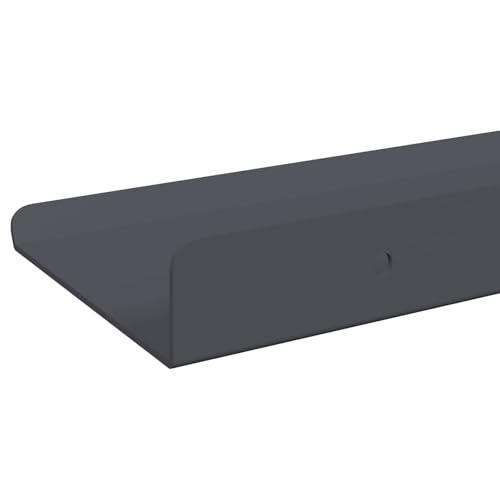 Étagère murale anthracite en acier 60 cm pour salon et bureau - 8