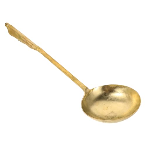 Uonlytech Cucchiaio da Zucchero in Ottone per Pittura Artistica Cucchiaio lungo da Cucina Resistente al Calore Utensile per Mescolare Caffè e Tè Adatto a Festival e Street Art