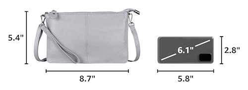 Image of befen Genuine Leather Wristlet Clutch Wallet Purses Small Crossbody Bags for Women with RFID Blocking Card Slots