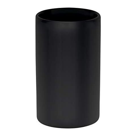 Spirella Zahnputzbecher Zahnbürstenhalter Keramik Tube 7x11,5 cm Schwarz Matt Cover