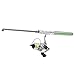 Fishing Rod and Reel Combos, Pocket Fishing Pole with Reel Wheel Retractable Aluminum Alloy for Sea Rock Stream River Boat Raft Ice Fishing (Green)