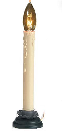 COUNTRY CANDLELAMP 7.5IN W.REG BULB ON OFF SWITCH BOX