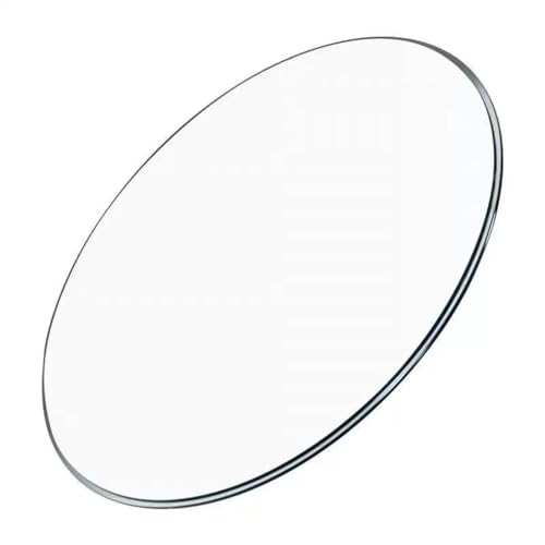Image of Tempered Glass Round Table Top 39.3 Inch Diameter, 3 /8 Inch Thick, Heavy-Duty Safety Glass Circle for Dining Table, Desk, Patio Base Replacement-Clear