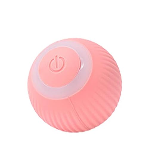 Littryee brinquedo inteligente interativa para gatos,brinquedo elétrico,rolagem automática,brinquedo recarregável 360 graus para gatos quicando,brinquedo interativo engraçado para gatos Rosa