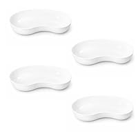 4 x Nierenschale aus Kunststoff | weiß | wiederverwendbar | Auffangschale | lebensmittelecht, desinfizierbar, autoklavierbar | für Schminke, medizinische Instrumente, Beauty-Schale (4)