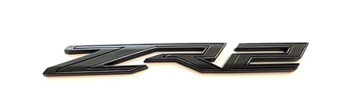 Image of 2Pcs Rear Tailgate ZR2 Emblems Truck Badge Sticker Compatible with 2019+ Colorado 1500 (Matte Black)