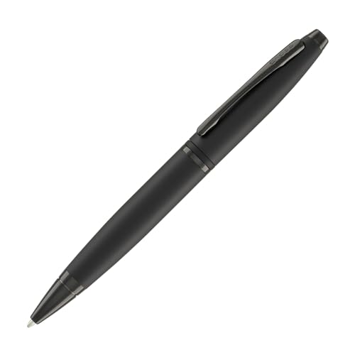 Bolígrafo recargable de punta media Cross Calais negro mate y detalles PVD 5