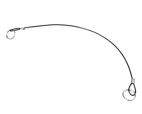 image for Mxeol Marine Stainless Steel Lanyard Cable Tether Safety Wire Black fo