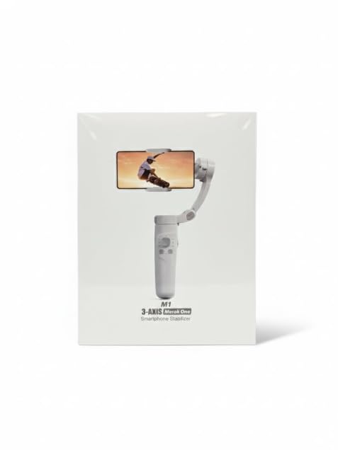 Image of M1 3-Axis Smartphone Stabilizer Gimbal, White, Foldable Design, Portable Video Recording