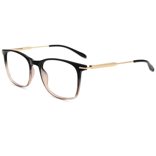 Image of Firmoo Blue Light Glasses for Women Men, Reading Glasses 0.0x-3.0x, Ultra Light Square Frame, Premium TR90 & Metal Blend