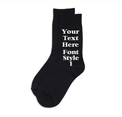 Personalized Socks For Dad Personalised Text Men's Socks - Custom Printed Gift For Christmas, Father's Day, Birthday | Black Cotton Blend Long Socks | Size 6-12 UK Christmas Gift Socks - Foto 3