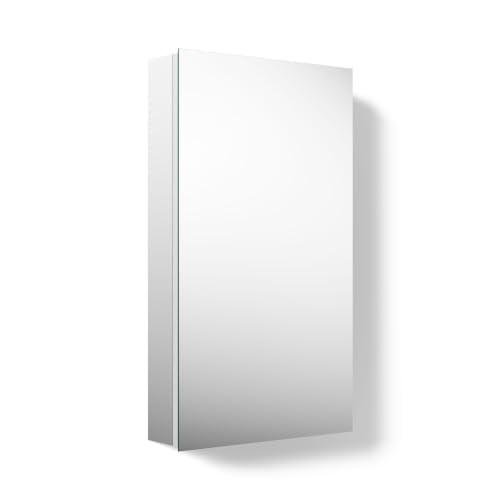Image of Kohler 55061-NA Embark Slim Medicine Cabinet Mirror, Adjustable Shelves with Mirrored Door, 15 in. W x 26 in. H
