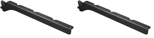 和気産業(Waki Sangyo) 1X4ピラシェル棚受 棚受け金具 1X4材 4枚用 左 ピラシェルシリーズ 棚板 壁面 収納 1枚入り 黒 WPS042 (× 2)