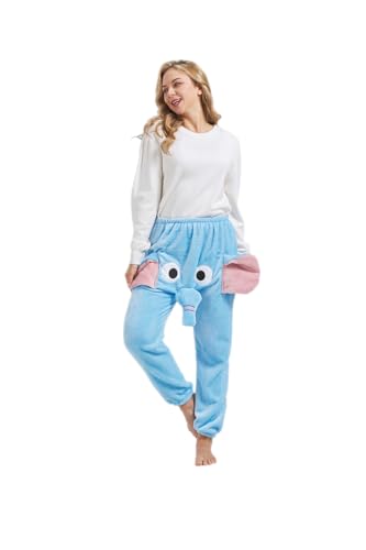 Funny Elephant Pajama Quirky Sleepwear with Squeaky Elephant Trunk Comfortable & Playful for Men and Women
