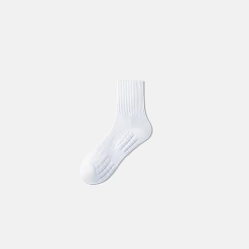 FityFresh 3/6 pack pair Unisex Women's Men's Solid Crew Cushion White/Black Socks 6-122