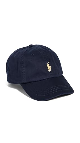 Image of Polo Ralph Lauren Men/Women Cap Horse Logo/Adjustable Navy Blue/Yellow by Polo Ralph Lauren