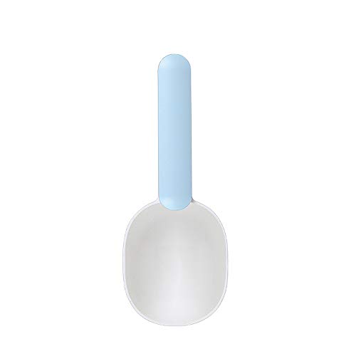 Kincown [Long Handle with Clip Dog Food Scoop-Cat Food Scoop-Dog Food Measuring Scoop-Pet Food Scoop -1 Cup Measuring Scoop (Blue)