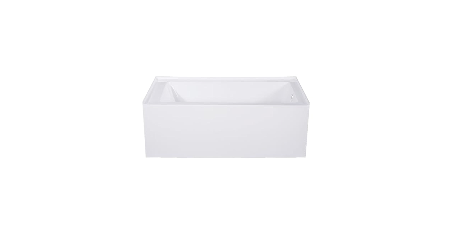 Kingston Brass VTAP543022R Aqua Eden Alcove Tub, White