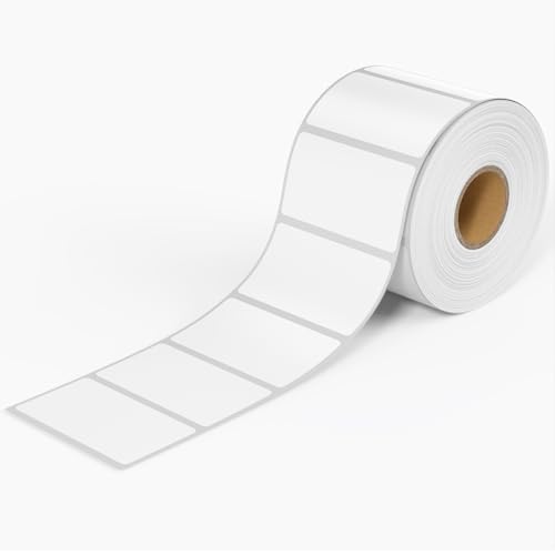 2x1inch Direct Thermal Label Paper for Barcodes, Shipping, 1000 Labels Per Roll White, Compatible with Rollo Label Printer & Zebra Desktop Printers image 3