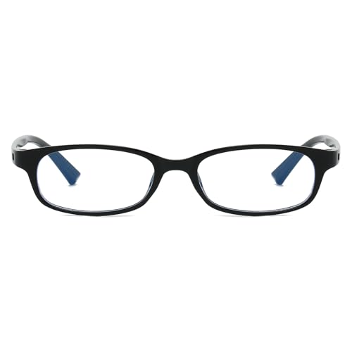 Image of Trendy Rectangular Glasses for Women Men Narrow Square Blue Light Blocking Fake Eyewear Y2K Cosplay Glasses