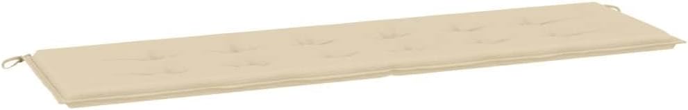 vidaXL Garden Bench Cushion | 70.9"x19.7"x1.2" | Oxford Fabric Cover | Foam Fiber Filling | Outdoor Use | Beige