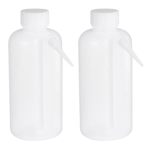 JECOMPRIS 2pcs Wash Bottles Squeeze 500ml: Laboratory Plastic Squeeze Bottles Safety Rinse Bottle for Succulent Watering