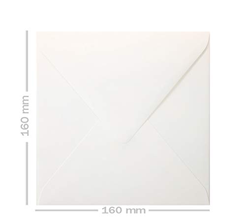 25 buste quadrate color avorio 120 g/m² - 160 x