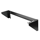 Tecmojo 2U Vertical Wall Mountable Rack, 19 inch Cold Rolled Steel Vertical Mounting Rack for Network and Data Equipment with Hardware, Black