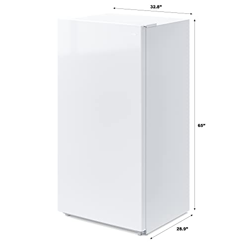 Image of KoolMore Upright Freezer /Refrigerator Convertible, 2-in-1 Appliance, Home, Dorm, and Garage Ready Fridge /Freezer Storage for Fresh or Frozen Food and Drinks, Wire Shelves and Drawer [White] (RUF-17C)