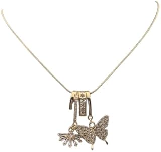 Gold Butterfly Chain Necklace Stainless Steel Stainless Steel Necklace for Women Daily Look Elegant and Trendy for Daily Evening