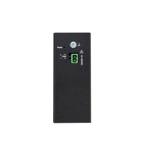 Image of MS1-U16G Industrial Ethernet Switch, 16-Port Gigabit, Metal Housing, DIN-Rail Mount, 1.97x6.43x4.72 inch, 1.94 lb, 12-48VDC