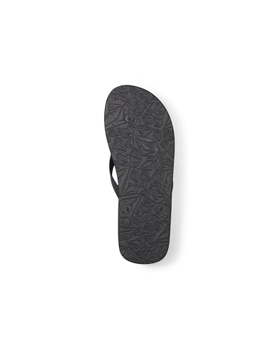 Image of Volcom Men's Volcomotion Flip Flop Sandals - Comfort Foam, Water-Friendly Thong Sandal, Black Grey V, 10