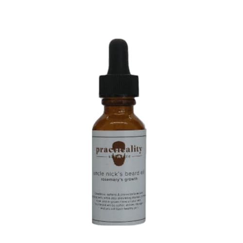 Practicality Skincare Uncle Nick’s Rosemary’s Growth Beard Oil – Premium Beard Growth & Conditioning Oil with Argan, Castor & Pumpkin Seed | Softens, Strengthens & Nourishes Beard & Skin