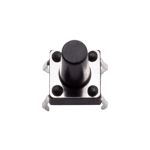 Bouton poussoir tactile 12V DIP 4 broches mini interrupteur noir de réinitialisation TV 4.5x4.5mm