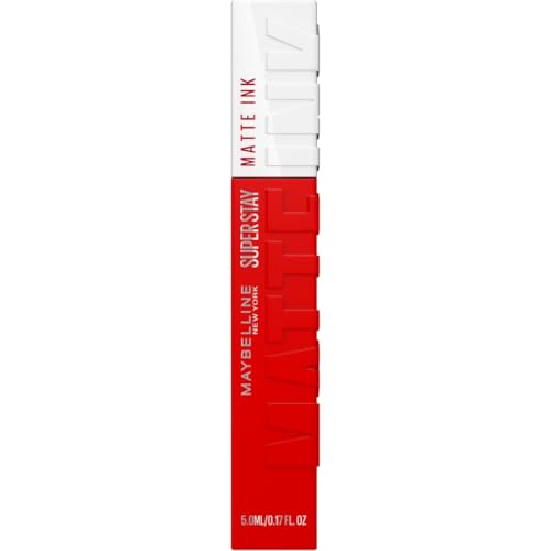 Maybelline New York Rossetto Matte SuperStay Matte Ink, Tinta Labbra a Lunga Tenuta, Colore Intenso e Vibrante, No Transfer, Dancer (118), 5 ml