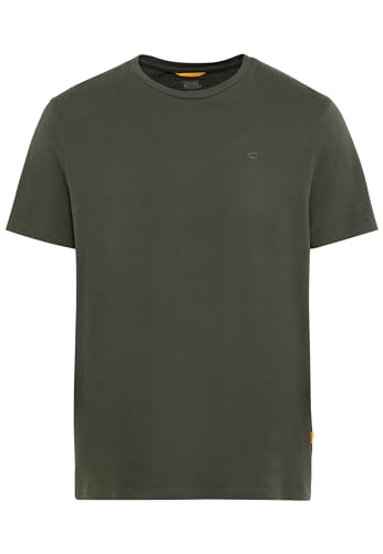 camel active Herren Basic Kurzarm T-Shirt mit Rundhalsausschnitt Grün, menswear-3XL