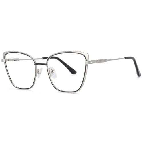 Lunettes en métal pour femmes monture géométrique vintage chic