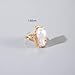 Kysin Chiys Baroque Colorful Pearl Ring Adjustable Irregularity Statement Rings Vintage White Chunky Faux Pearl Finger Ring Fashion Wedding Jewelry for Women - White