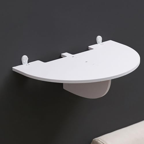 Soporte de pared de madera blanca para proyector y enrutador con accesorios incluidos 8