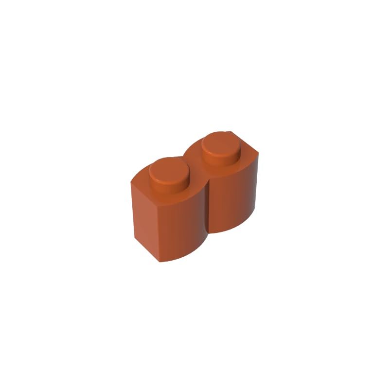 Gobricks 30136 Basic Bricks Brick Special 1x2 Palisade [aka Log] 50 Pieces GDS-749 Compatible with Lego Building Blocks Color:Dark Orange — image 1