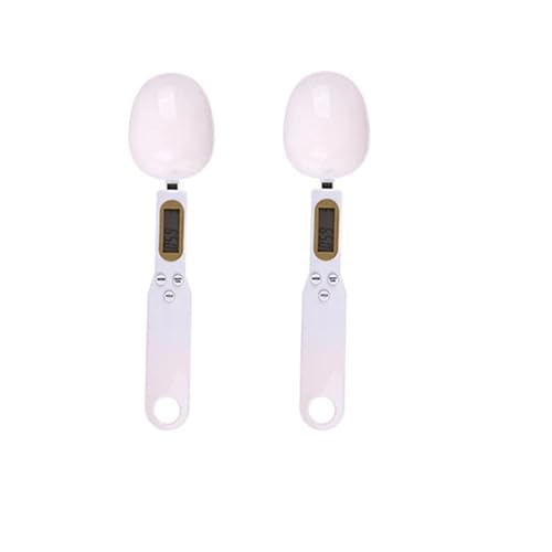 3/4�� �~�j�X�v�[���X�P�[�� �f�W�^���L�b�`���d�qLCD 0.1-500g �����p�������~���N�R�[�q�[�p�E�_�[�d�ʑ���(White,4pcs)