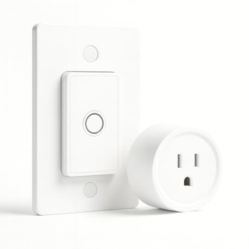 LoraTap Remote Control Outlet: Wireless Wall Switch — 656ft Range — on Off Outlet Switch for Lights & Small Appliances — Pre-Programmed & No Wiring