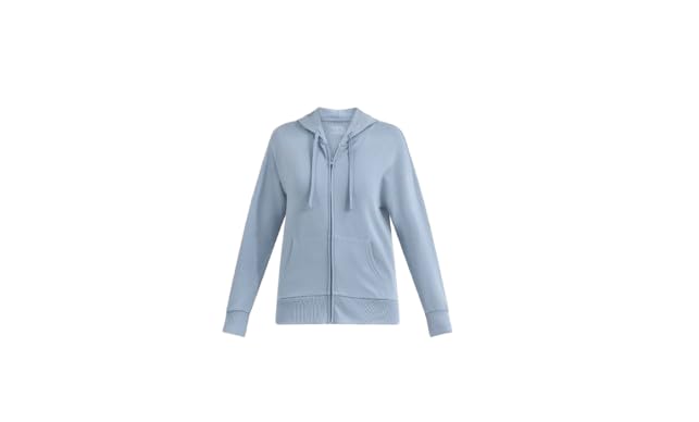 Women's Zip Up Hoodie (US, Alpha, 3X-Large, Regular, Regular, Light Blue)