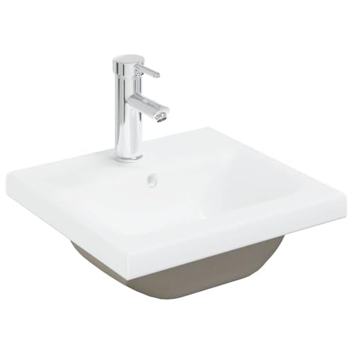 Mueble de baño gris hormigón con espejo, armario para lavabo y columna auxiliar de madera 6