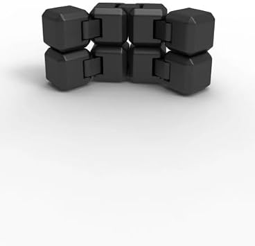 Infinity Cube Sonsuzluk Küpü - Stres Alıcı Parmak Oyuncağı, Dikkat Dağıtıcı Anti Stres Aksesuarı, Yetişkin ve Çocuk İçin Eğitici Odaklanma Küpü (Farklı Renk Seçenekleri) (siyah)