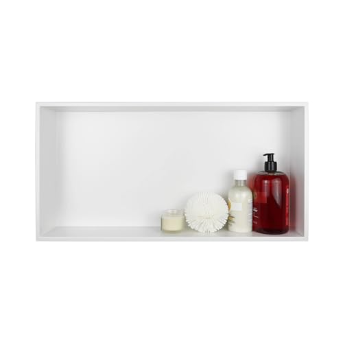 Niche de douche en acier inoxydable brossé, étagère murale étanche haut de gamme