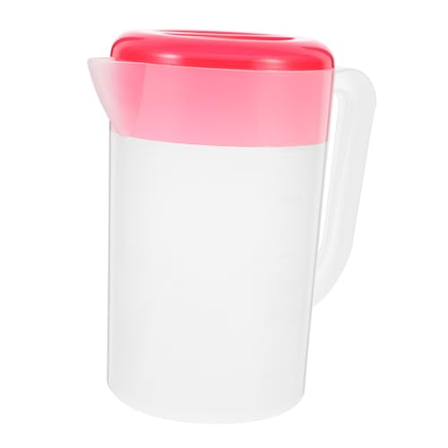POPETPOP botella de agua fría jarra de plástico jarra para el frigorífico enfriado jarra de agua para acampar jarra de jugo con tapas para heladera jarra de jugo de limon el plastico rojo
