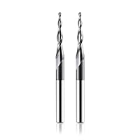 2 Stück VHM Kugelkopffräser Konische Fräser für Oberfräse CNC 2 Flöten 1.0 mm Radius Gravierfräser 6mm Schaft mit TiAlN Beschichtung Schaftfräser für 2D und 3D Gravur