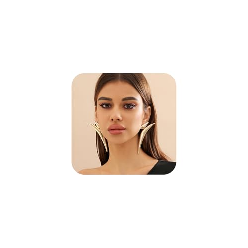 Unique Large Y2k Gold Statement Dangle Earrings for Women Exaggerated Big Irregular Oversized Silver Dangling Drop Earring Vintage Punk Jewelry Accessories
