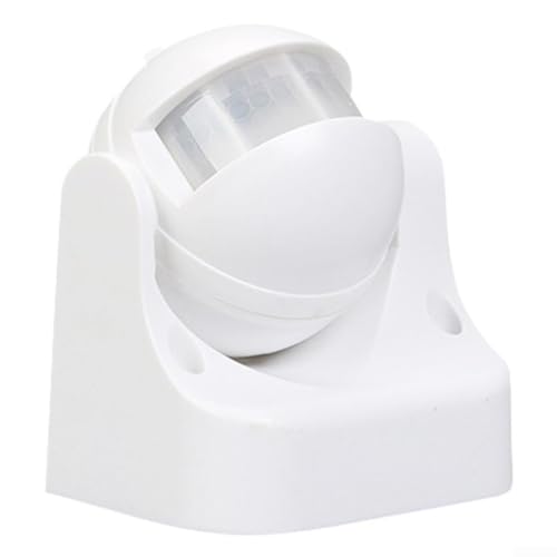 TDCuizent Sensor de movimiento PIR para exteriores, detector de seguridad ajustable, IP54, impermeable, infrarrojo, detección de cuerpo humano, tecnología de control de luz para puerta, pasillo